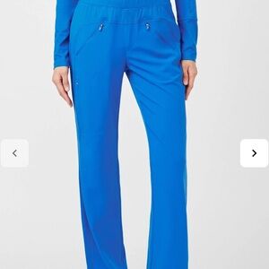 White cross royal blue 5-Pocket Bootcut scrub Pant